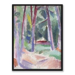 Alfred Justitz Krajobraz z drzewami 30×40