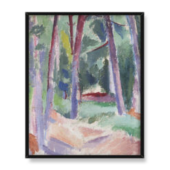 Alfred Justitz Krajobraz z drzewami 40×50