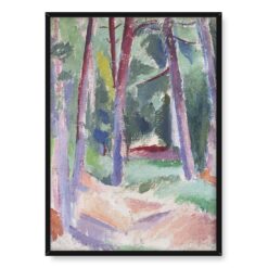 Alfred Justitz Krajobraz z drzewami 50×70