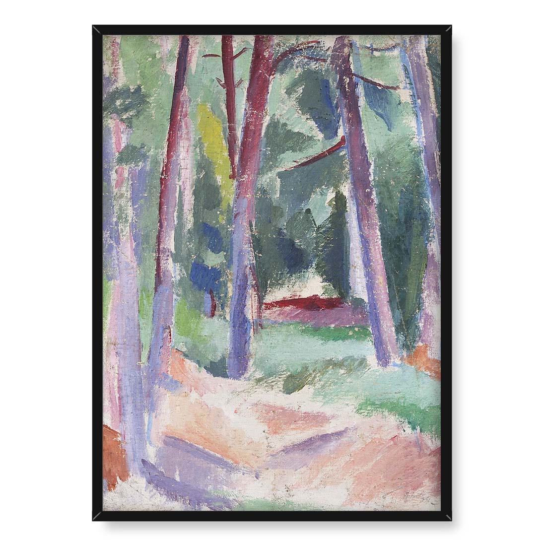 Alfred Justitz Krajobraz z drzewami 50x70