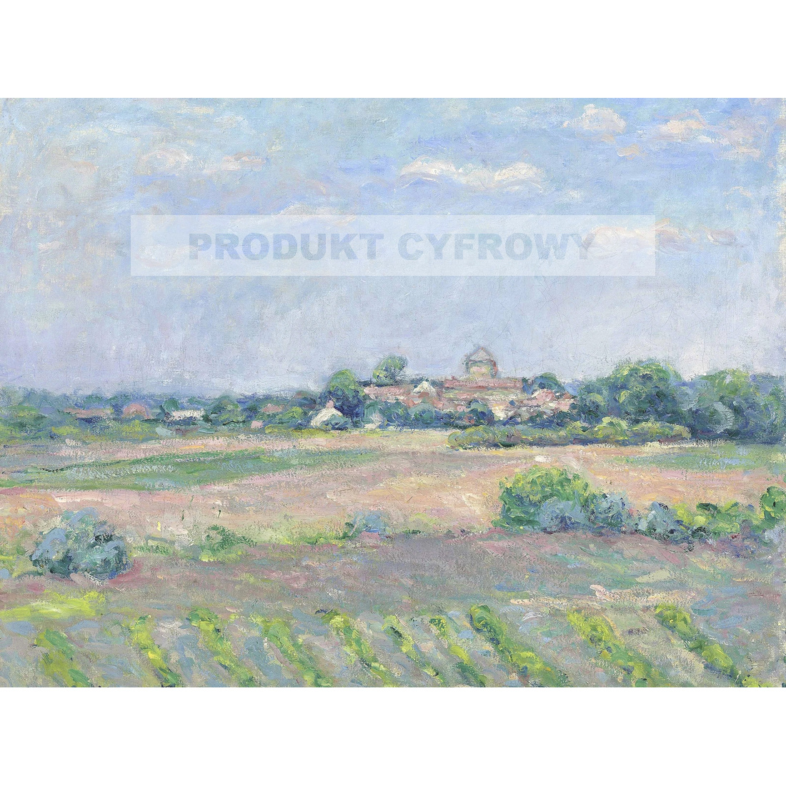 Blanche Hoschede Monet Łąka w pobliżu Saint-Vincent-sur-Jard — produkt cyfrowy do pobrania