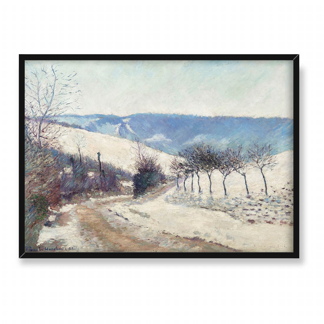 Blanche Hoschedé Monet Paysage effet de neige, le Val près de Giverny kopia 70x50