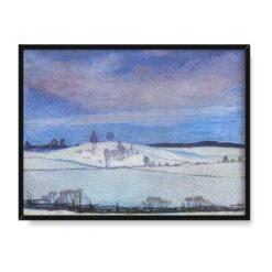 Fritz Lindstrom Zimowe światło księżyca 40×30