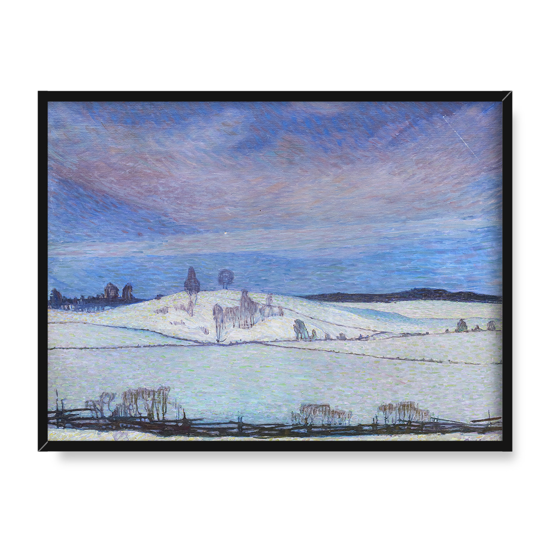 Fritz Lindstrom Zimowe światło księżyca 40x30 w RAMIE