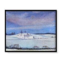 Fritz Lindstrom Zimowe światło księżyca 50×40