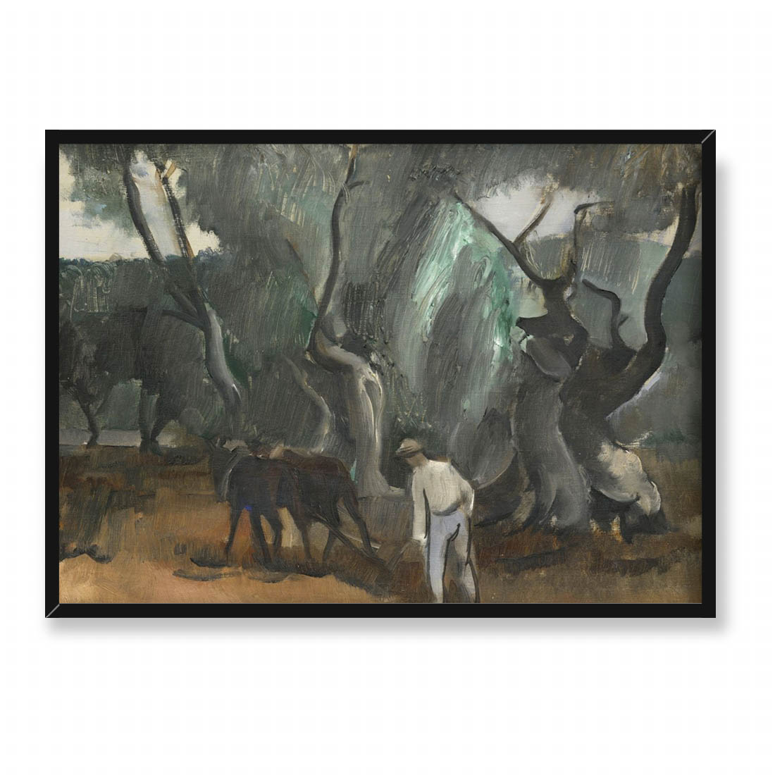 Georges Kars Mężczyzna z końmi 70x50