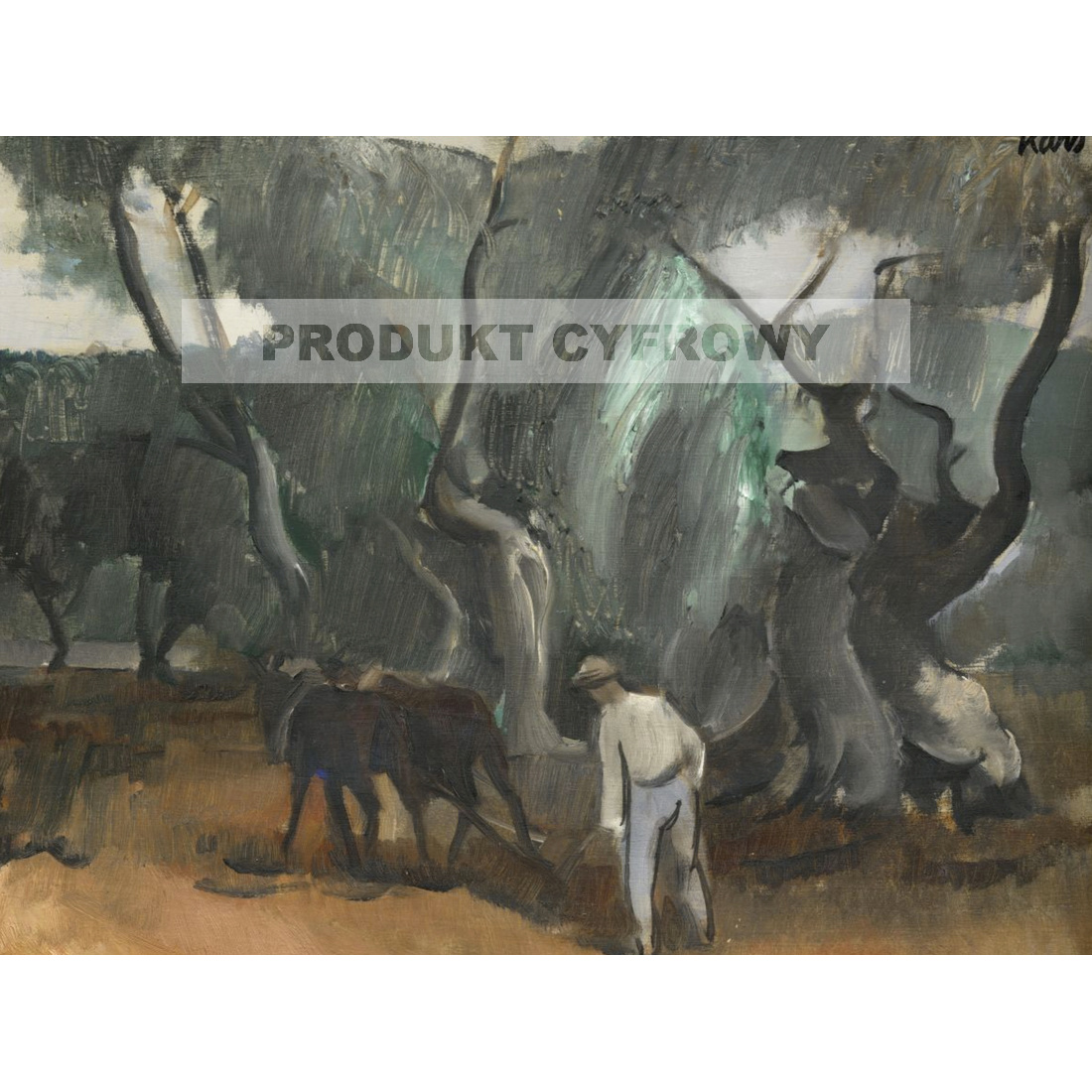 Georges Kars Mężczyzna z końmi — produkt cyfrowy do pobrania