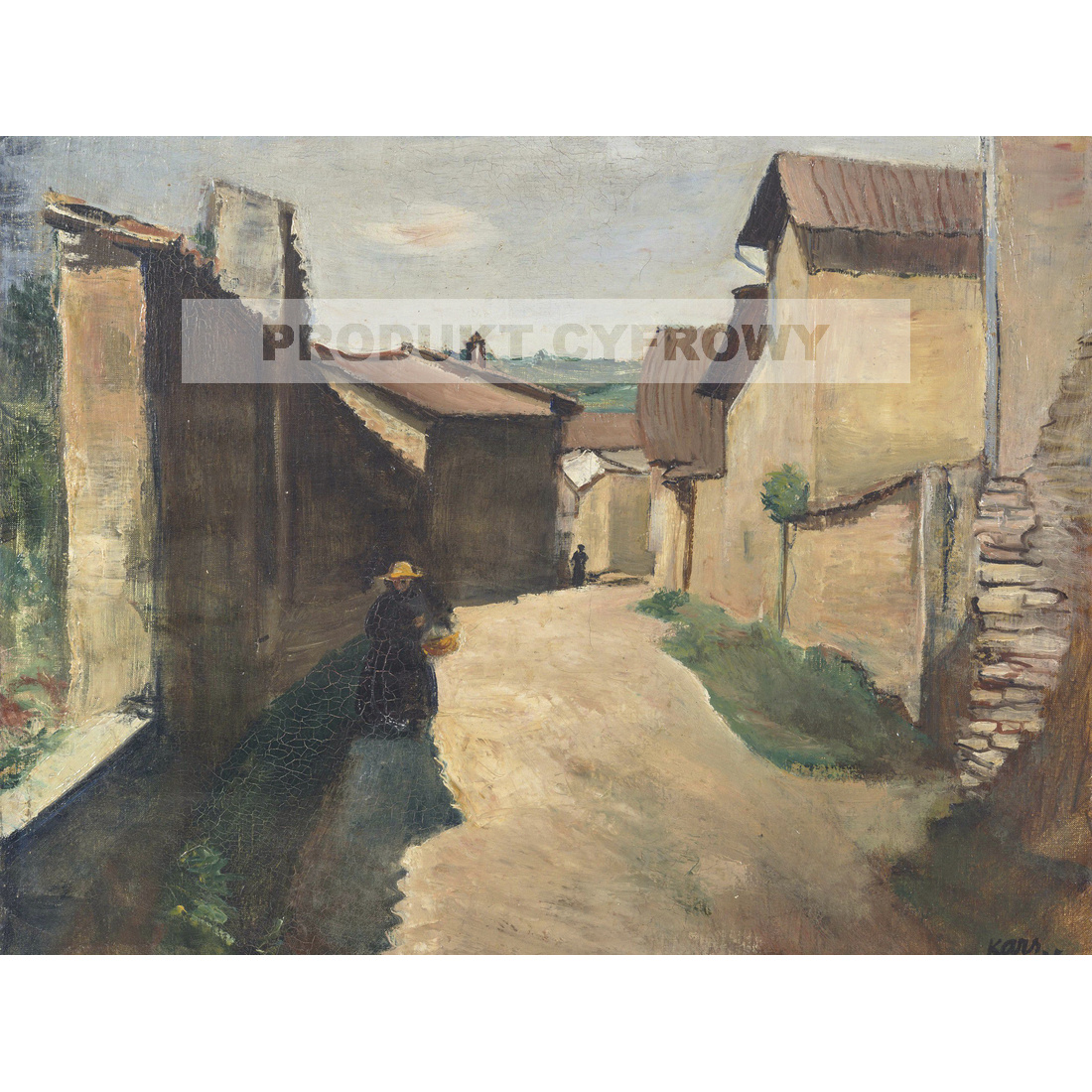 Georges Kars Ruchliwa wiejska ulica — produkt cyfrowy do pobrania