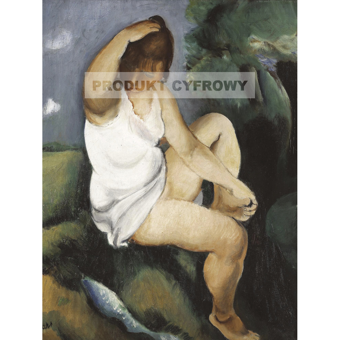 Georges Kars Siedząca kobieta — produkt cyfrowy do pobrania