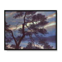 Gustaf Fjaestad Krajobraz o zmierzchu 40×30