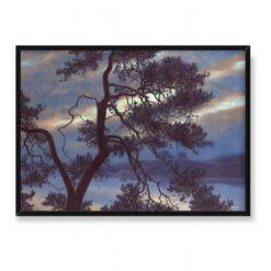 Gustaf Fjaestad Krajobraz o zmierzchu 70×50