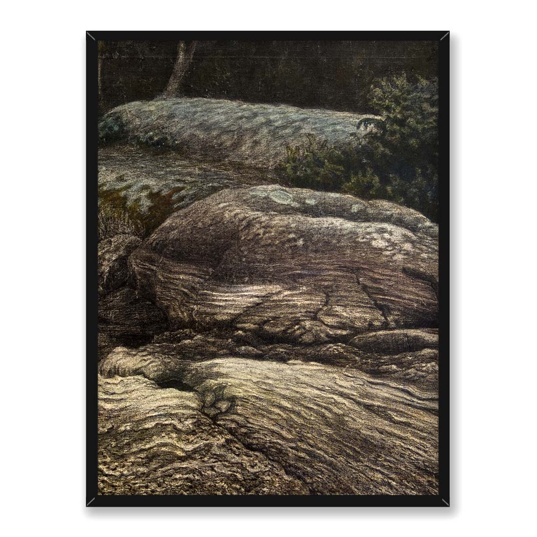 Gustaf Fjaestad Płaskie skały w blasku księżyca 30x40