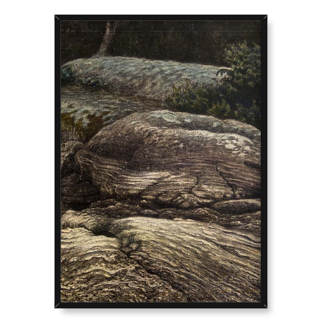 Gustaf Fjaestad Płaskie skały w blasku księżyca 50x70