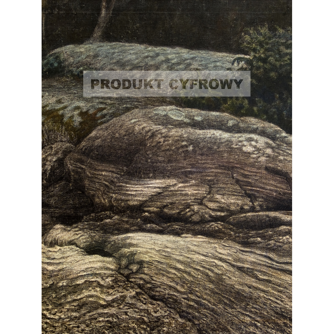 Gustaf Fjaestad Płaskie skały w blasku księżyca — produkt cyfrowy do pobrania