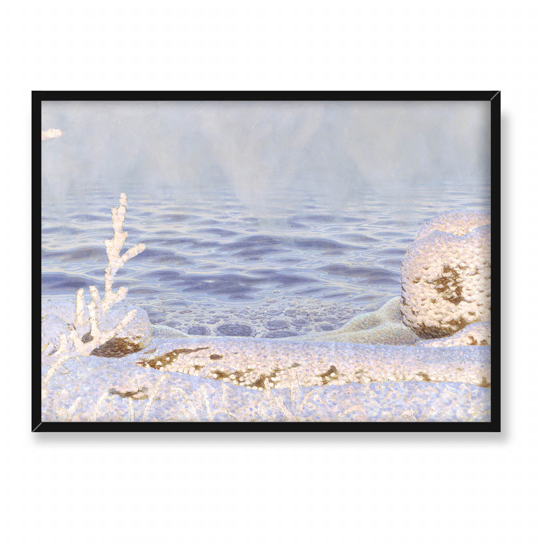 Gustaf Fjaestad Pierwszy chłód nad jeziorem 70x50