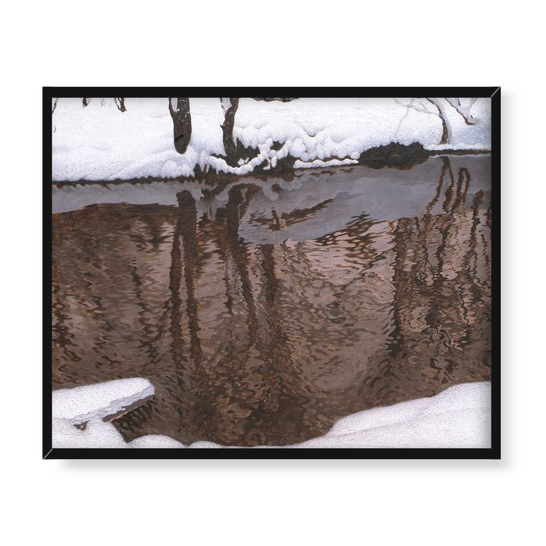 Gustaf Fjaestad Płynąca woda 50x40