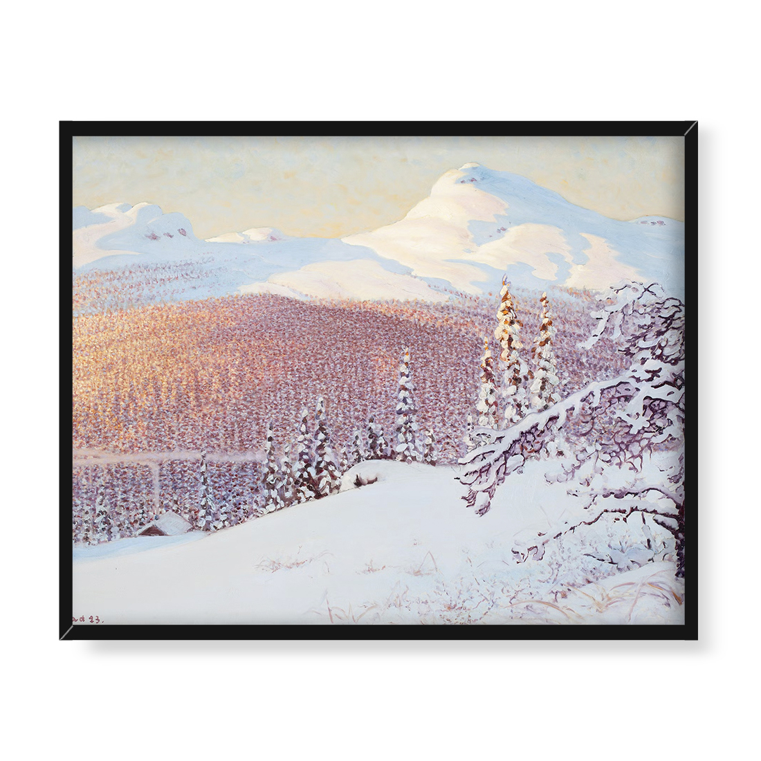 Gustaf Fjaestad Słońce i cień w górach 50x40