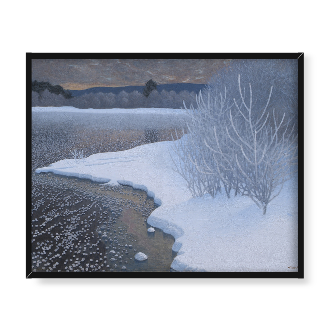 Gustaf Fjaestad Szron na lodzie 50x40