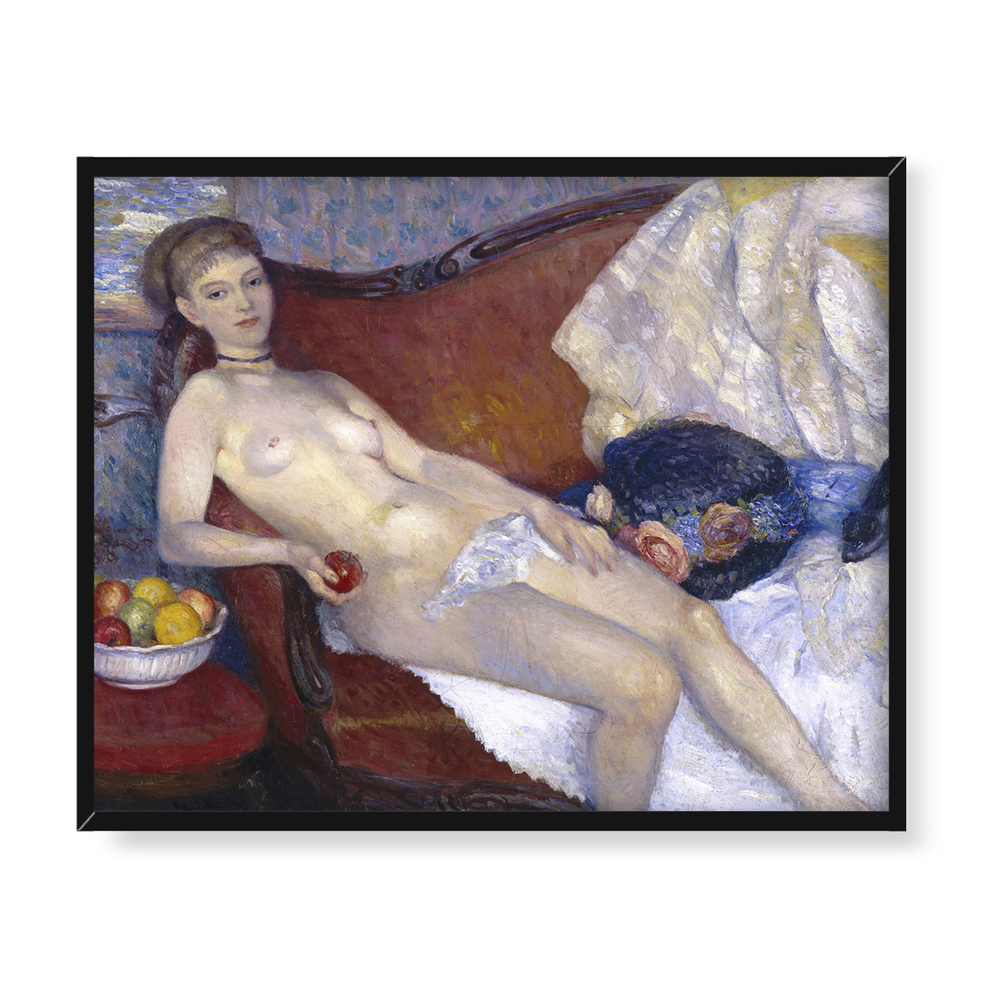 William Glackens Akt z jabłkiem 50x40
