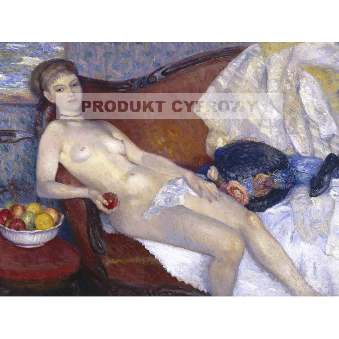 William Glackens Akt z jabłkiem — produkt cyfrowy do pobrania