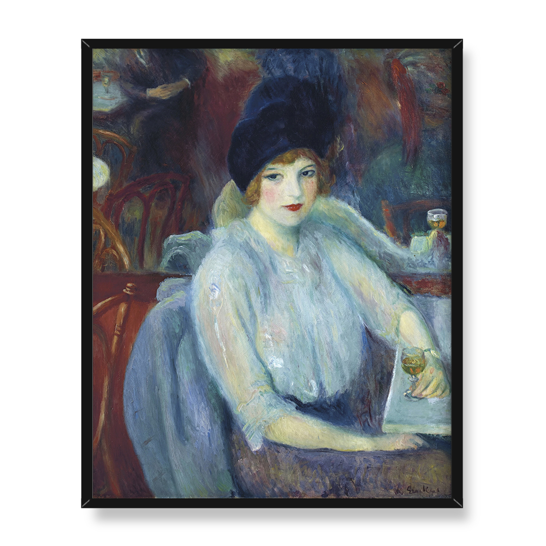 William Glackens Cafe Lafayette 40x50 w RAMIE