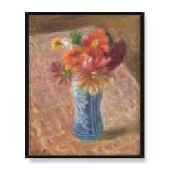 William Glackens Kwiaty na różowym stole 40×50