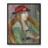 William Glackens Młoda dziewczyna w czerwonym kapeluszu 40×50