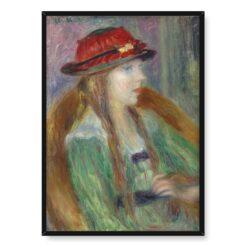 William Glackens Młoda dziewczyna w czerwonym kapeluszu 50×70