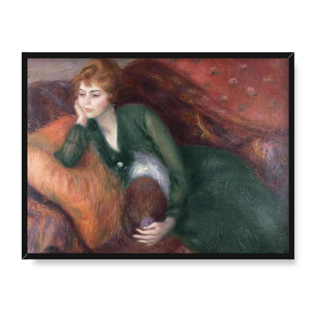 William Glackens Młoda kobieta w zieleni 40x30