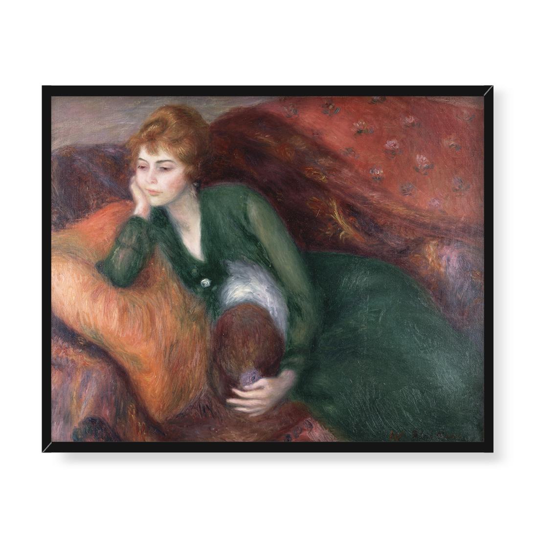 William Glackens Młoda kobieta w zieleni 50x40 w RAMIE