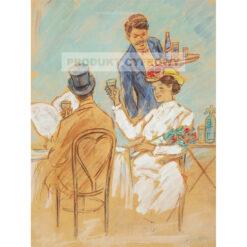 William Glackens Scena w kawiarni — produkt cyfrowy do pobrania