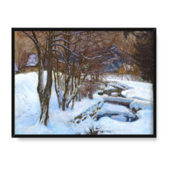 Abraham Neumann Zmierzch Pejzaż zimowy z Podhala 40×30