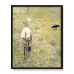 Akseli Gallen Kallela Chłopiec z wroną 40×50