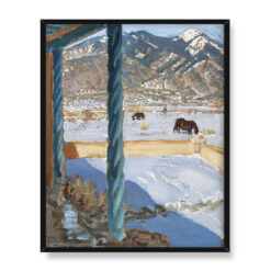 Akseli Gallen-Kallela Dom w Taos w świetle słońca 40×50