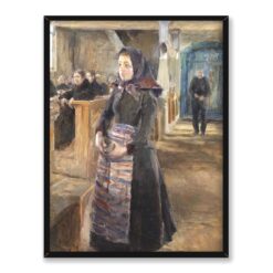 Akseli Gallen Kallela Dziewczynka w starym kościele w Keuruu 30×40