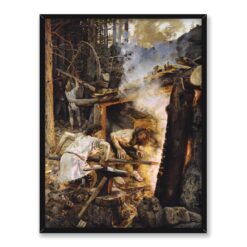 Akseli Gallen Kallela Kalevala Wykuwanie Sampo 30×40