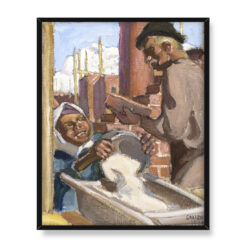 Akseli Gallen-Kallela Na budowie 40×50