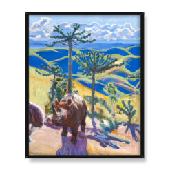 Akseli Gallen Kallela Nosorożec i drzewa wilczomlecza 40×50