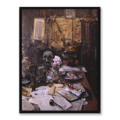 Akseli Gallen Kallela Stół roboczy w Paryżu 30×40