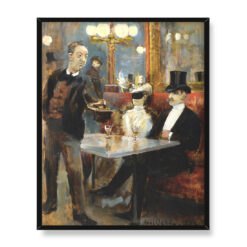 Akseli Gallen Kallela W kawiarni w Paryżu 40×50