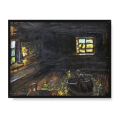 Akseli Gallen Kallela Wnętrze sauny 40×30