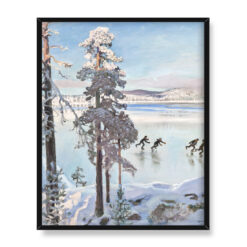 Akseli Gallen Kallela Łyżwiarze przy brzegu Kaleli 40×50