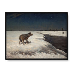 Alfred Wierusz Kowalski Wilki zimą 40×30