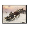 Alfred Wierusz Kowalski Zimowe spotkanie 40×30