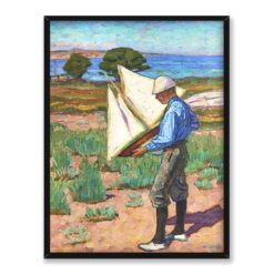 Axel Sjoberg Motyw z wyscigu zeglarskiego dzieci w Sandhamn 30×40