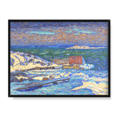 Axel Sjoberg Szopy nad jeziorem 40×30