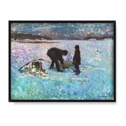 Axel Sjoberg Zimowy rybak 40×30