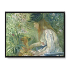 Berthe Morisot Młoda dziewczyna z psem 40×30