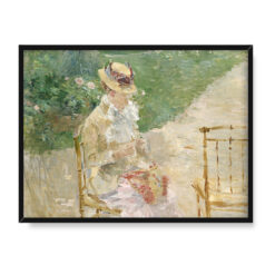 Berthe Morisot Młoda kobieta robiąca na drutach 40×30