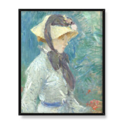 Berthe Morisot Młoda kobieta w słomkowym kapeluszu 40×50